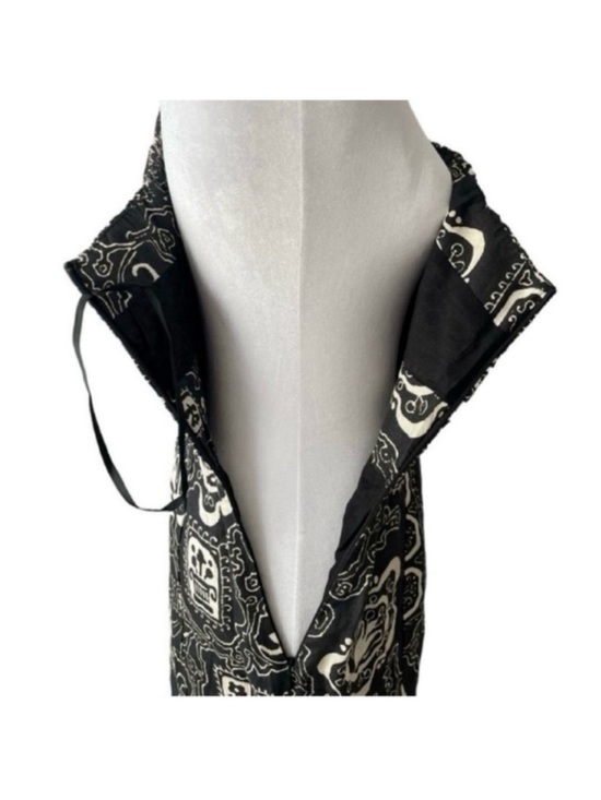 RHODE Chantelle Linen Dress Resortwear Bapu Bazaar Black Asymmetrical - Picture 5 of 11